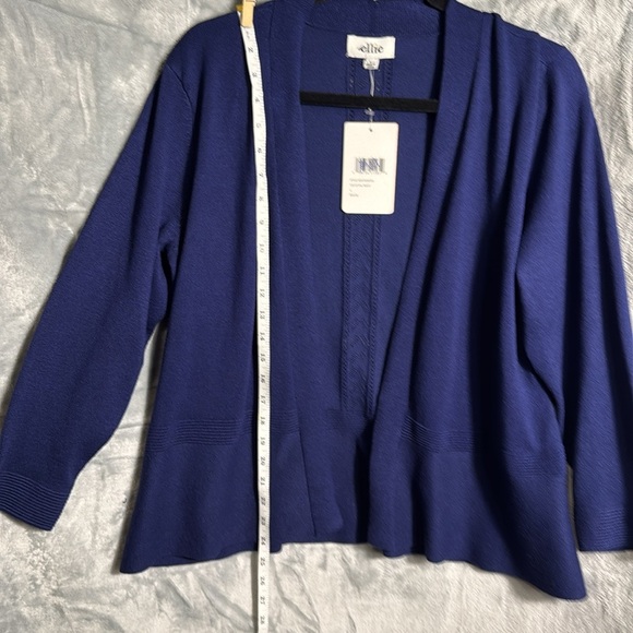 Ellie cardigan women’s‎ blue nwt  peplum cut open cardigan lightweight - Picture 6 of 10